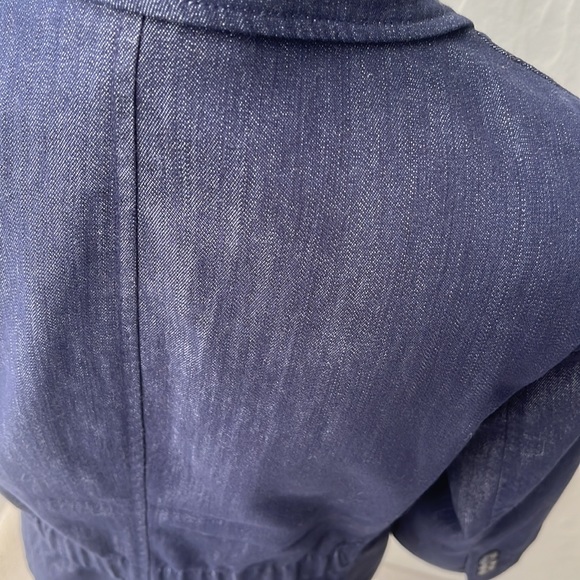 Cold Water Creek Dark Denim 1 Button Blazer 10P - Picture 8 of 13